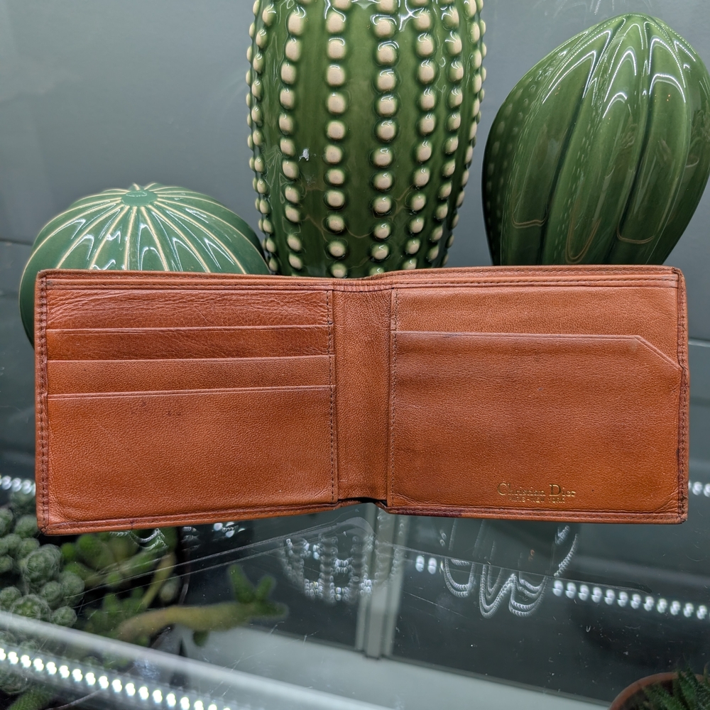 Christian Dior "Project Piece" Mens Brown Leather Wallet - Picture 3 of 7